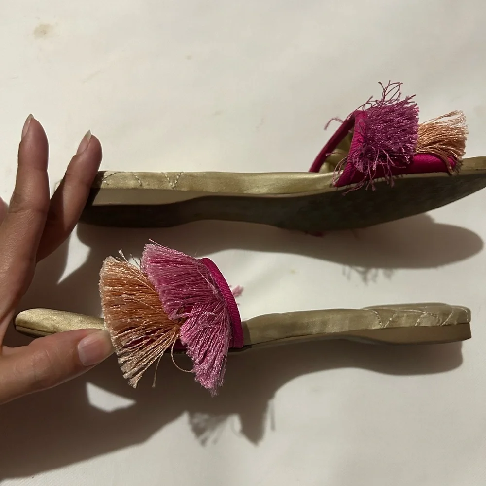 Birdies sparrow fringe sandal slides - Picture 9 of 9